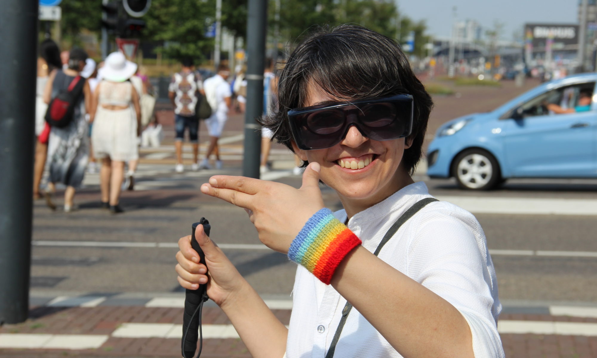 Elham Malekpoor on the way to Iran Boat in Amsterdam Pride 2018