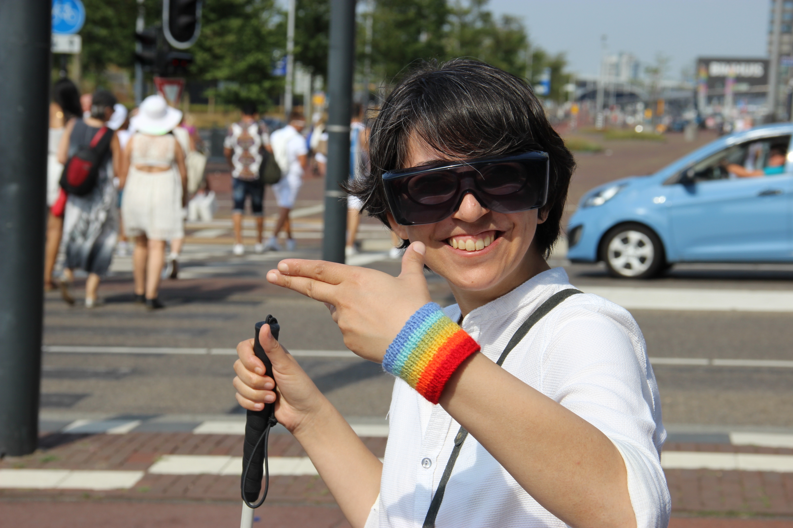 Elham Malekpoor on the way to Iran Boat in Amsterdam Pride 2018